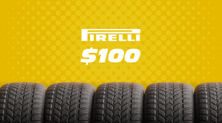 Pirelli 100 Rebate banner